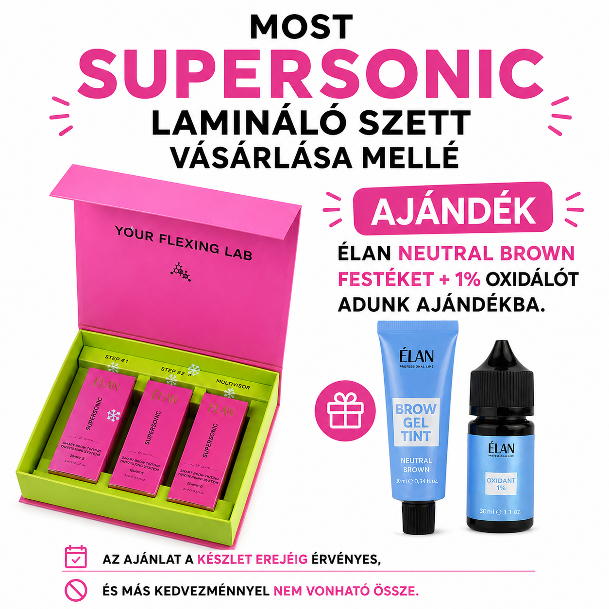 SUPERSONIC 2.0 Szemöldök lamináló és szempilla lifting szett